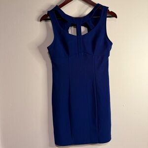 Ya Los Angeles Royal Blue Cutout Mini Dress